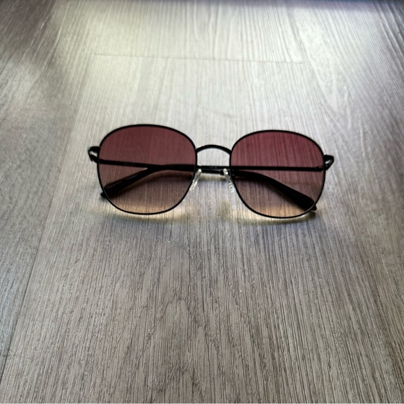 quay australia jezabell black pink oversized round metal frame sunglasses NEW - Picture 1 of 4